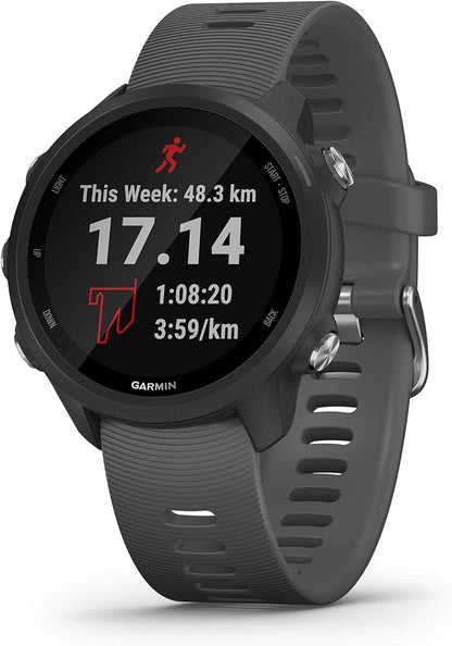 Forerunner 245 GPS Running Smartwatch, with Running and Training Features, Slate Band