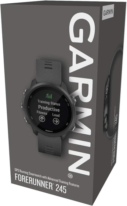 Forerunner 245 GPS Running Smartwatch, with Running and Training Features, Slate Band