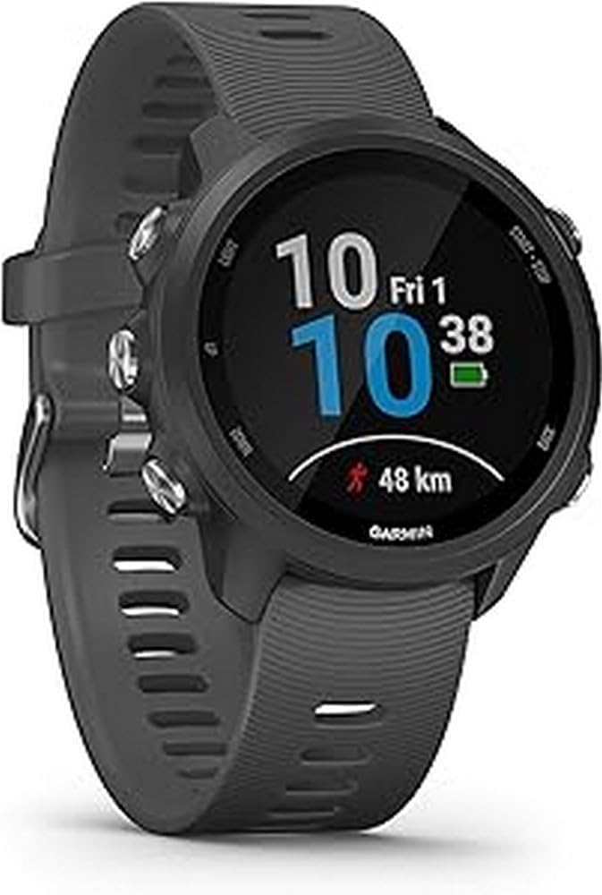 Forerunner 245 GPS Running Smartwatch, with Running and Training Features, Slate Band